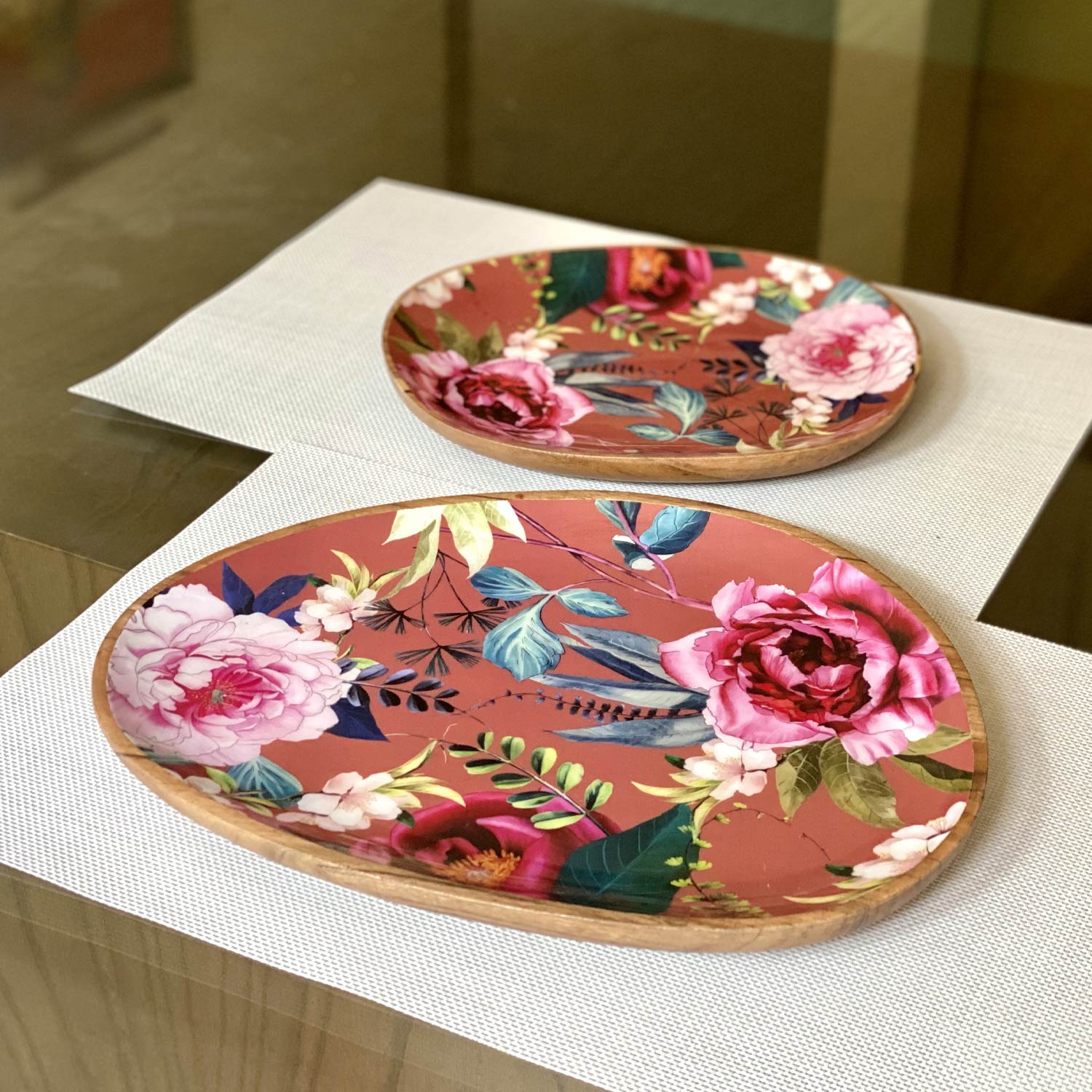 Oval Platters Set (Large & Medium) - Windsor Blooms