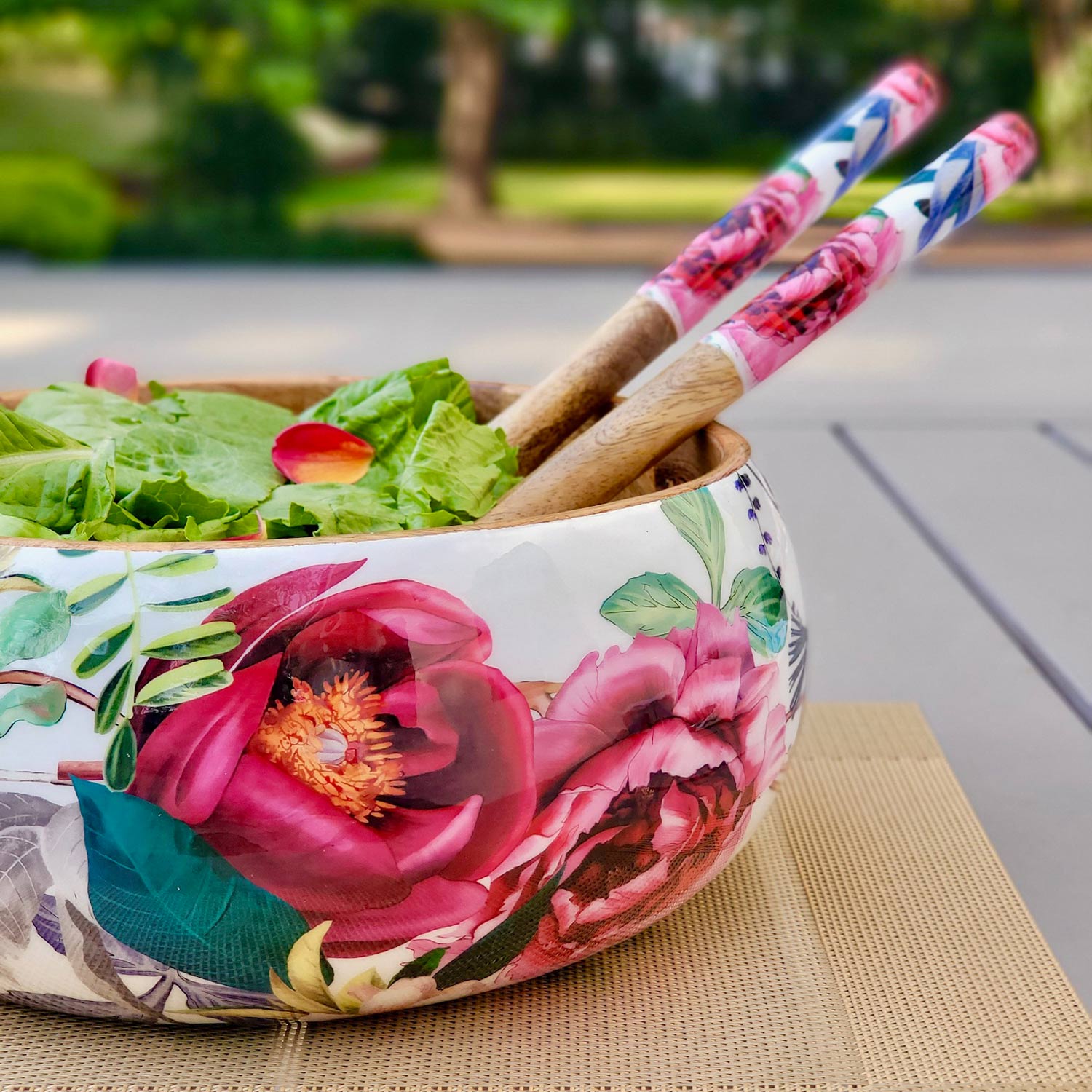 Serving Bowl & Oval Platter, Gift Set of 5 - Tudor Blooms