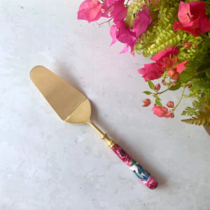 Single Cake Server - Tudor Blooms