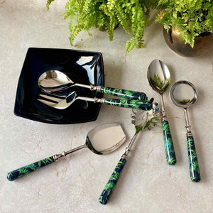 Serving Spoons, Set Of 6 - Amazonia Night